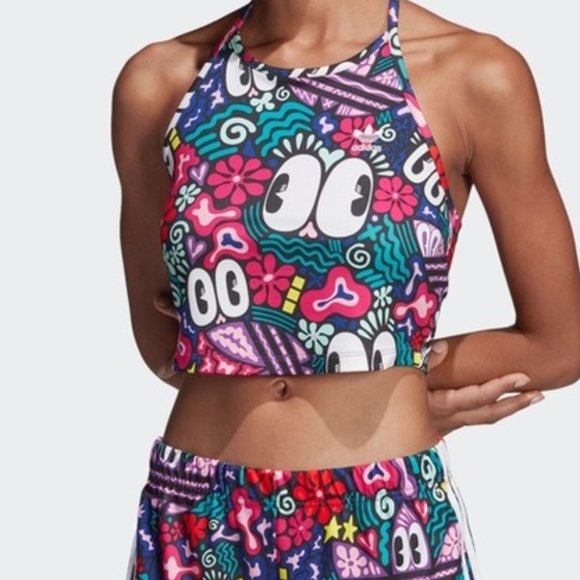 ADIDAS Hattie Stewart Halter Cropped Top Size 4